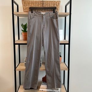 Tommy Bahama Mid-Rise Stretch Cotton Twill Gray Khaki Pant, 6